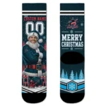 Miami Marlins Socks Customized Snowy Scene Blue White Best Selling