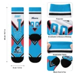 Miami Marlins Socks Personalized Arrow Blocks Blue Best Selling