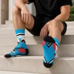 Miami Marlins Socks Personalized Arrow Blocks Blue Best Selling