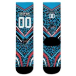 Miami Marlins Socks Personalized Leopard Print Blue Black Best Selling