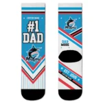 Miami Marlins Socks - Personalized Pinstripe Chevron Blue White