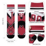 Miami Redhawks Socks Personalized Arrow Blocks Red Best Selling