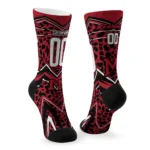 Miami Redhawks Socks Personalized Leopard Print Red Black Best Selling