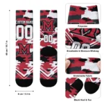 Miami Redhawks Socks Personalized Woodland Camo Red Best Selling