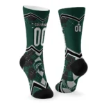 Michigan State Spartans Socks Custom Argyle Pattern Green Best Selling