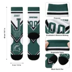 Michigan State Spartans Socks Custom Arrow Blocks Green Best Selling