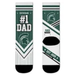 Michigan State Spartans Socks Custom Pinstripe Chevron Green White Best Selling
