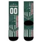 Michigan State Spartans Socks Custom Star Stripes Green White Best Selling