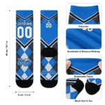 Middle Tennessee Blue Raiders Socks Customized Argyle Pattern Blue Best Selling