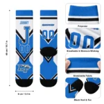 Middle Tennessee Blue Raiders Socks Customized Arrow Blocks Blue Best Selling