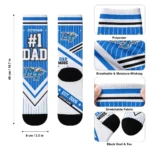 Middle Tennessee Blue Raiders Socks Customized Pinstripe Chevron Blue White Best Selling