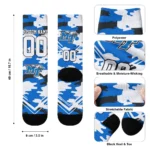 Middle Tennessee Blue Raiders Socks Customized Woodland Camo Blue Best Selling