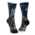 Milwaukee Brewers Socks Personalized Argyle Pattern Navy Blue Best Selling