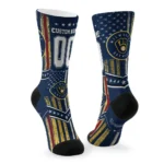 Milwaukee Brewers Socks Personalized Star Stripes Navy Blue White Best Selling