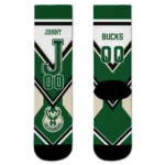 Milwaukee Bucks Socks Custom Arrow Blocks Green Best Selling