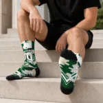Milwaukee Bucks Socks Customized Woodland Camo Green Best Selling