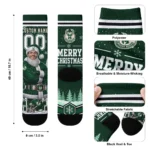 Milwaukee Bucks Socks Personalized Snowy Scene Green White Best Selling
