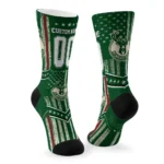 Milwaukee Bucks Socks Personalized Star Stripes Green White Best Selling