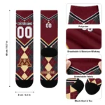 Minnesota Golden Gophers Socks Personalized Argyle Pattern Maroon Best Selling