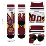 Minnesota Golden Gophers Socks Personalized Arrow Blocks Maroon Best Selling
