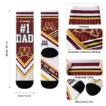 Minnesota Golden Gophers Socks Personalized Pinstripe Chevron Maroon White Best Selling