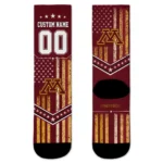 Minnesota Golden Gophers Socks Personalized Star Stripes Maroon White Best Selling