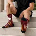 Minnesota Golden Gophers Socks Personalized Star Stripes Maroon White Best Selling