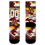 Minnesota Golden Gophers Socks Personalized Woodland Camo Maroon Best Selling