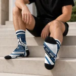 minnesota-timberwolves-socks-customized-pinstripe-chevron-midnight-blue-white-best-selling.webp