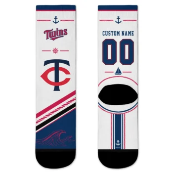 Minnesota Twins Socks - Custom Nautical Icons Navy White