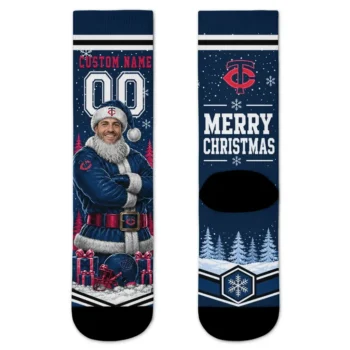 Minnesota Twins Socks Custom Snowy Scene Navy White Best Selling