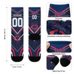 Minnesota Twins Socks Customized Leopard Print Navy Black Best Selling