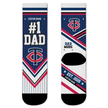 Minnesota Twins Socks - Customized Pinstripe Chevron Navy White