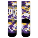 Minnesota Vikings Socks Custom Woodland Camo Purple Best Selling