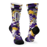 Minnesota Vikings Socks Custom Woodland Camo Purple Best Selling