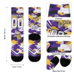 Minnesota Vikings Socks Custom Woodland Camo Purple Best Selling