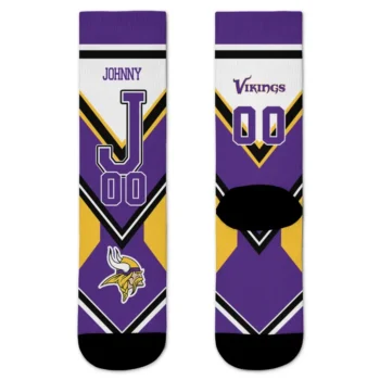Minnesota Vikings Socks Personalized Arrow Blocks Purple Best Selling