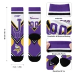 Minnesota Vikings Socks Personalized Arrow Blocks Purple Best Selling