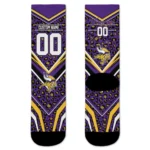 Minnesota Vikings Socks Personalized Leopard Print Purple Black Best Selling