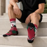 Minnesota Wild Socks Customized Arrow Blocks Red Best Selling