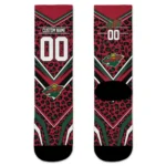 Minnesota Wild Socks Customized Leopard Print Red Black Best Selling
