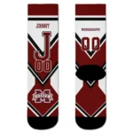 Mississippi State Bulldogs Socks Personalized Arrow Blocks Maroon Best Selling