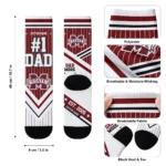 Mississippi State Bulldogs Socks Personalized Pinstripe Chevron Maroon White Best Selling