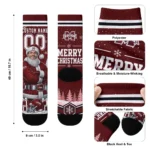 Mississippi State Bulldogs Socks Personalized Snowy Scene Maroon White Best Selling