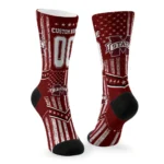 Mississippi State Bulldogs Socks Personalized Star Stripes Maroon White Best Selling