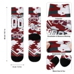 Mississippi State Bulldogs Socks Personalized Woodland Camo Maroon Best Selling