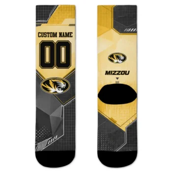 Missouri Tigers Socks Custom Geometric Tech Black Best Selling