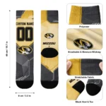 Missouri Tigers Socks Custom Geometric Tech Black Best Selling