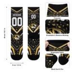 Missouri Tigers Socks Custom Leopard Print Black Best Selling
