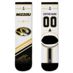 Missouri Tigers Socks Custom Nautical Icons Black White Best Selling